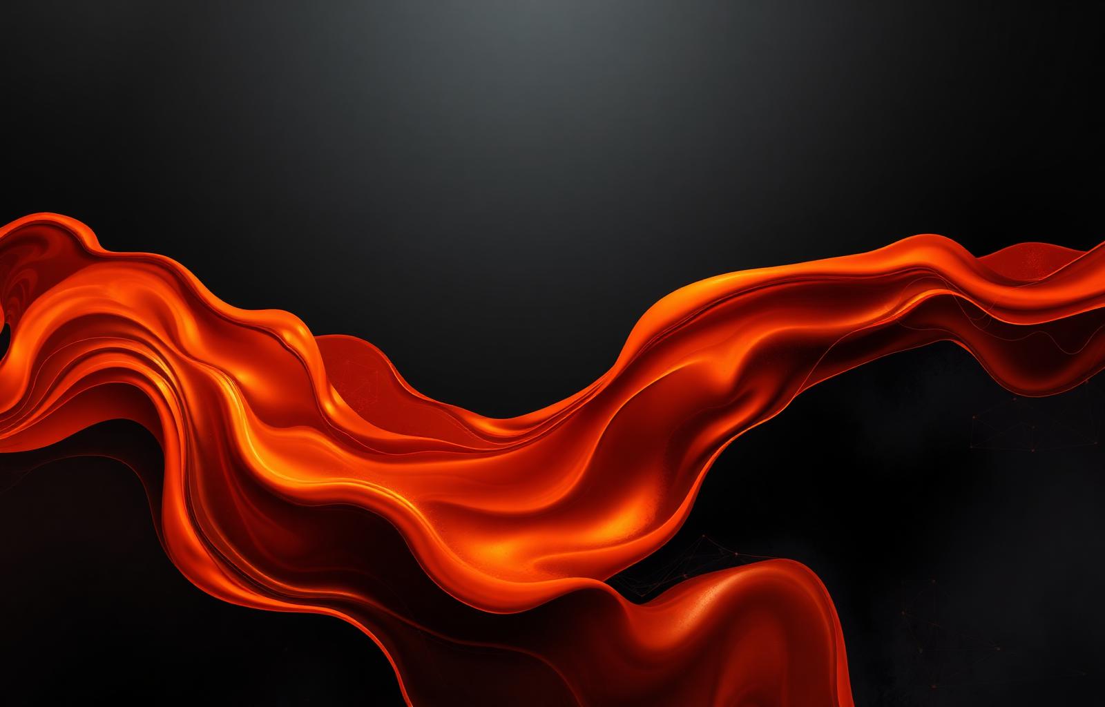 Abstract orange flow representing transformation